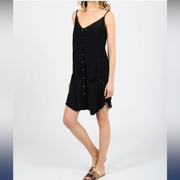 Koy Resort Miami button up mini dress size large in golden - Picture 3 of 14